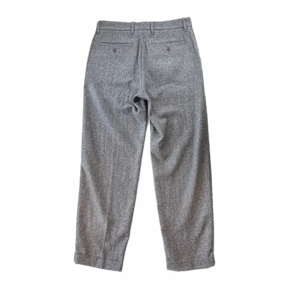 J. Crew Men's 30x30 Gray Classic Creased Trouser Wool Blend Professional Pants